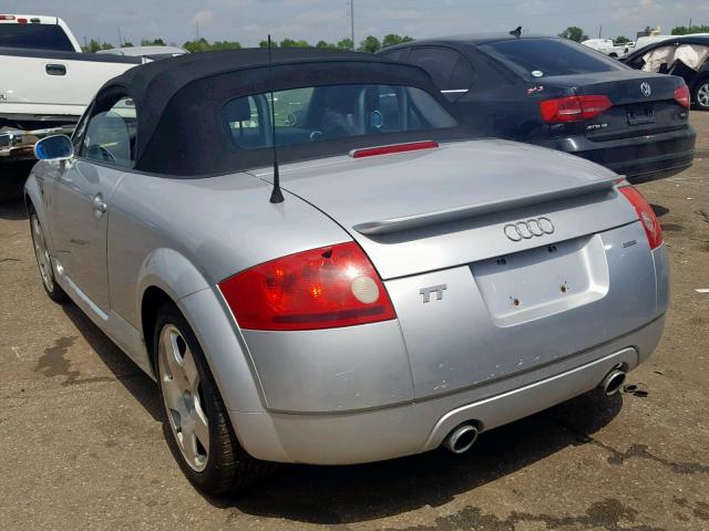 TRUUT28N021024399 - 2002 AUDI TT QUATTRO SILVER photo 3