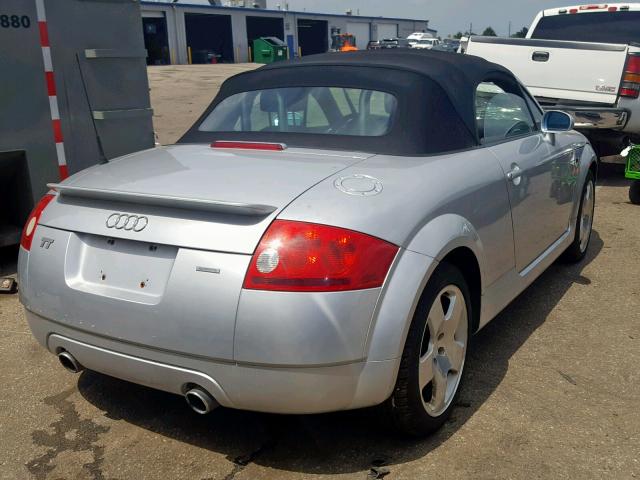 TRUUT28N021024399 - 2002 AUDI TT QUATTRO SILVER photo 4