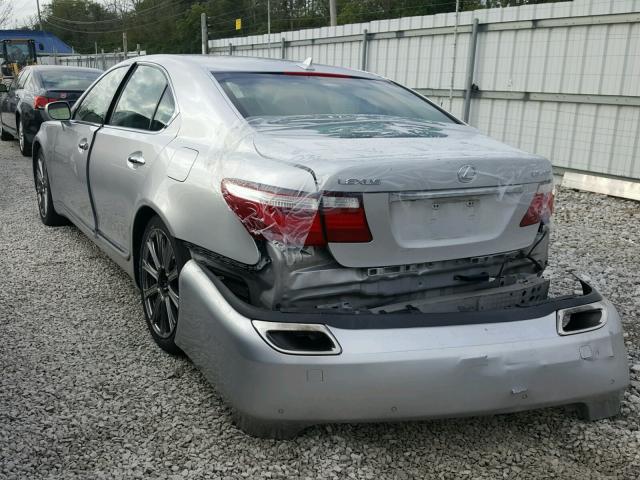 JTHBL46F075018299 - 2007 LEXUS LS 460 SILVER photo 3