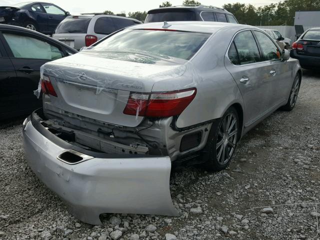 JTHBL46F075018299 - 2007 LEXUS LS 460 SILVER photo 4