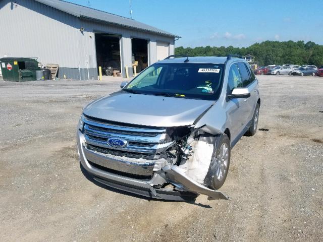 2FMDK3J93DBA20933 - 2013 FORD EDGE SEL SILVER photo 2