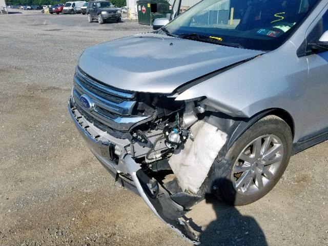 2FMDK3J93DBA20933 - 2013 FORD EDGE SEL SILVER photo 9