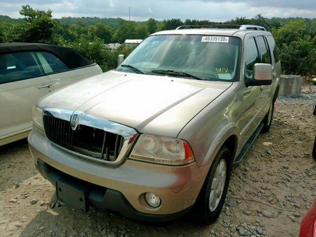 5LMEU88H34ZJ35180 - 2004 LINCOLN AVIATOR Qızıl foto 2