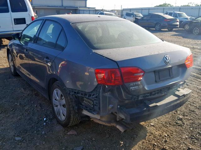 3VW2K7AJ7CM382707 - 2012 VOLKSWAGEN JETTA BASE 石墨色 照片 3