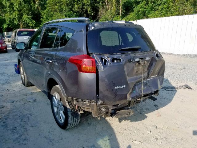 JTMYFREV9FJ028201 - 2015 TOYOTA RAV4 LIMIT GRAY photo 3