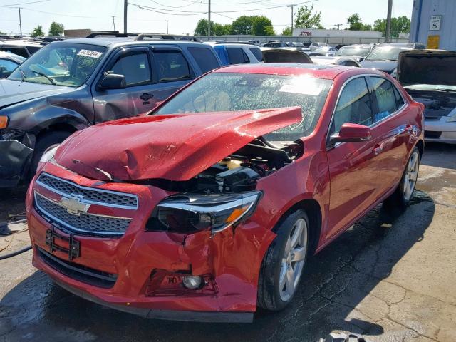 1G11J5SX4DF233254 - 2013 CHEVROLET MALIBU LTZ წითელი ფოტო 2