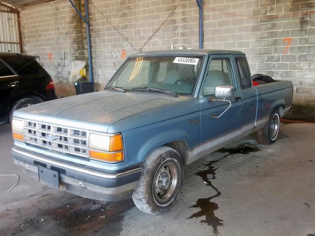 1FTCR14X0MPA16096 - 1991 FORD RANGER SUP BLUE photo 2