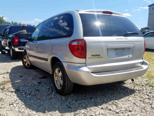 1D4GP45R25B408491 - 2005 DODGE CARAVAN SX SILVER photo 3