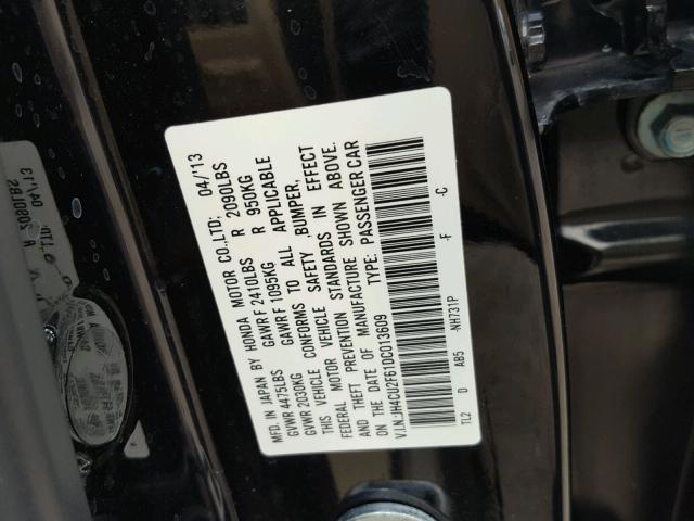 JH4CU2F61DC013609 - 2013 ACURA TSX TECH BLACK photo 10