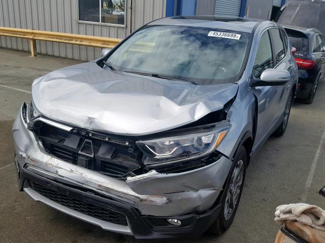 7FARW1H56JE032504 - 2018 HONDA CR-V EX SILVER photo 2