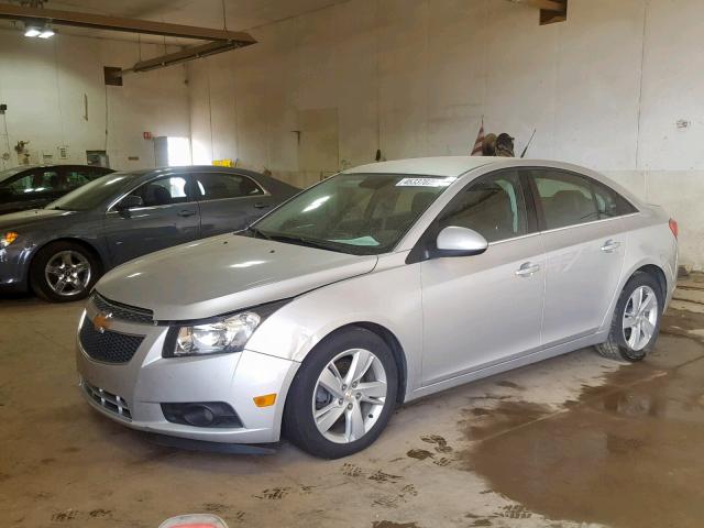 1G1P75SZXE7114534 - 2014 CHEVROLET CRUZE SILVER photo 2