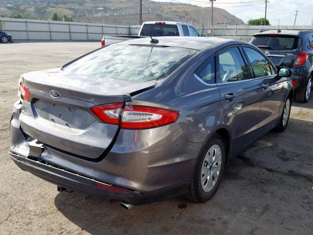 3FA6P0G75ER228985 - 2014 FORD FUSION S GRAY photo 4