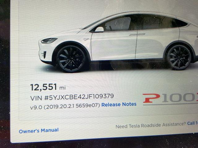 5YJXCBE42JF109379 - 2018 TESLA MODEL X WHITE photo 8