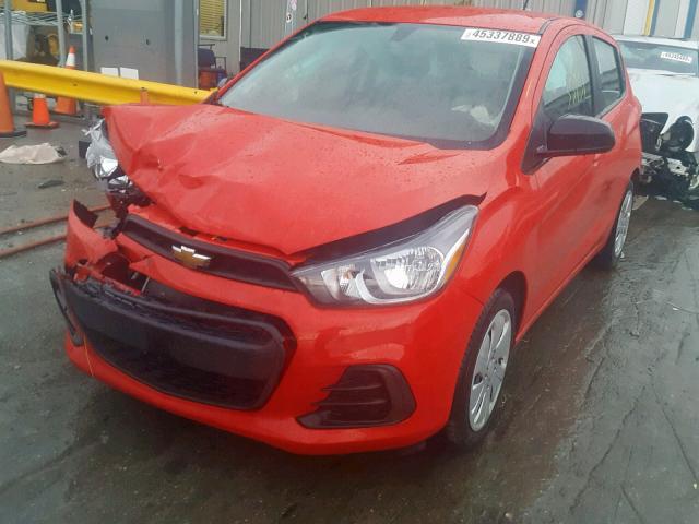 KL8CB6SA7HC839288 - 2017 CHEVROLET SPARK LS RED photo 2