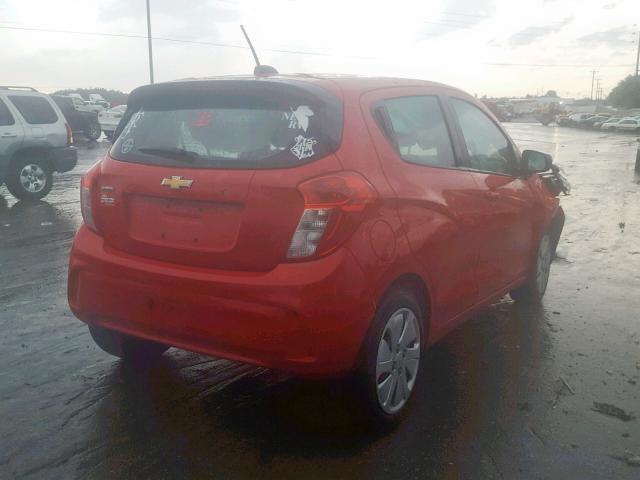 KL8CB6SA7HC839288 - 2017 CHEVROLET SPARK LS RED photo 4