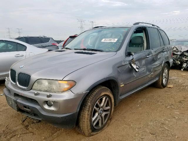 5UXFA13505LY13606 - 2005 BMW X5 3.0I GRAY photo 2