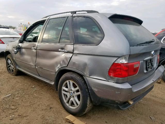 5UXFA13505LY13606 - 2005 BMW X5 3.0I GRAY photo 3