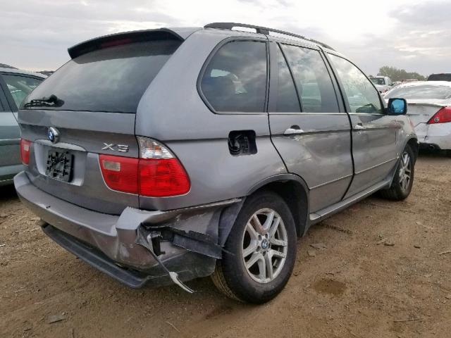 5UXFA13505LY13606 - 2005 BMW X5 3.0I GRAY photo 4