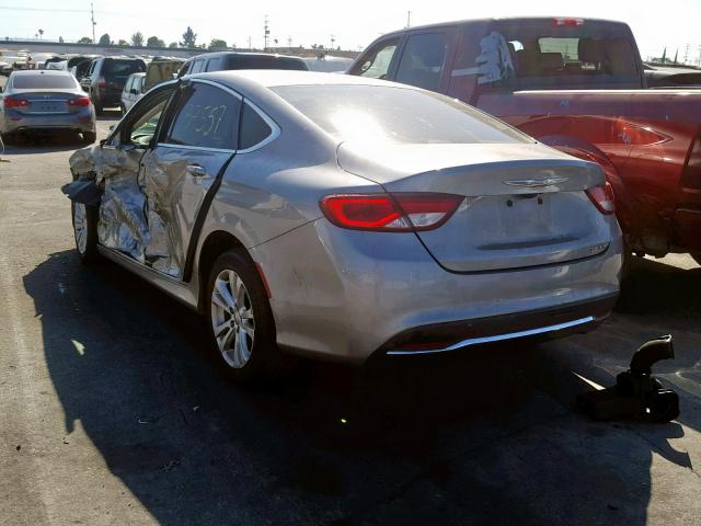 1C3CCCAB9GN167173 - 2016 CHRYSLER 200 LIMITE GRAY photo 3