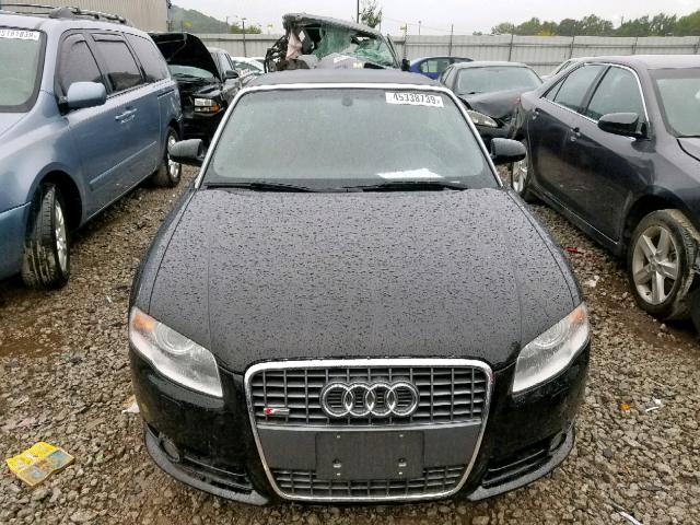 WAUDH48H09K008576 - 2009 AUDI A4 3.2 CAB BLACK photo 9