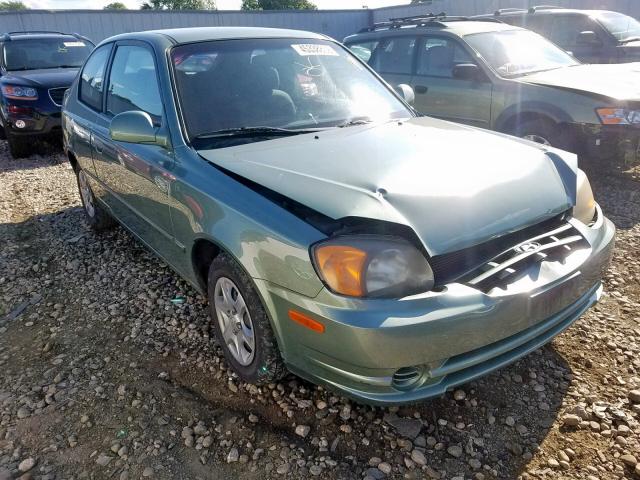 KMHCG35C44U303063 - 2004 HYUNDAI ACCENT GL GREEN photo 1