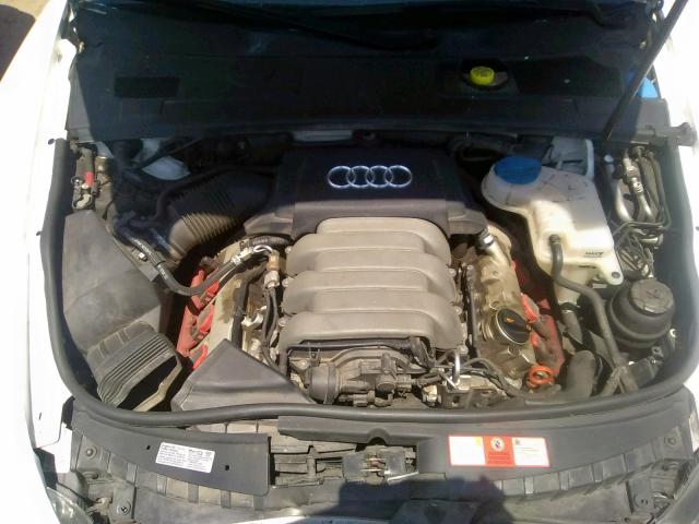 WAUDH74F68N105056 - 2008 AUDI A6 3.2 QUA WHITE photo 7