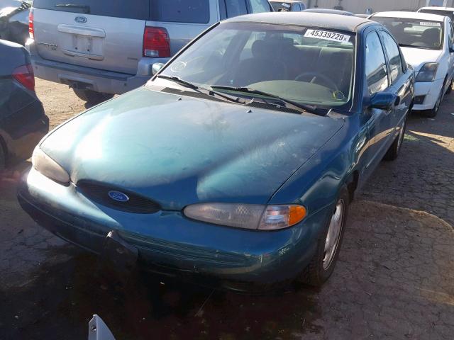 1FALP65L8TK177893 - 1996 FORD CONTOUR GL GREEN photo 2