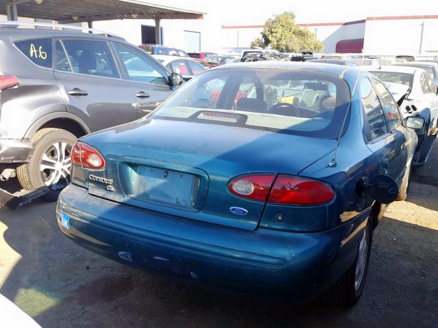 1FALP65L8TK177893 - 1996 FORD CONTOUR GL GREEN photo 4