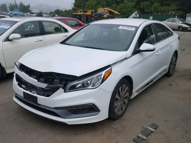 5NPE34AF0FH021711 - 2015 HYUNDAI SONATA SPO WHITE photo 2