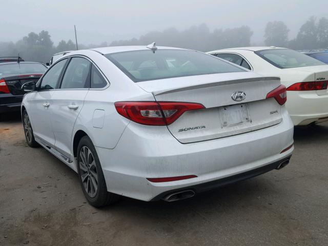 5NPE34AF0FH021711 - 2015 HYUNDAI SONATA SPO WHITE photo 3