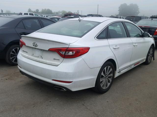 5NPE34AF0FH021711 - 2015 HYUNDAI SONATA SPO WHITE photo 4