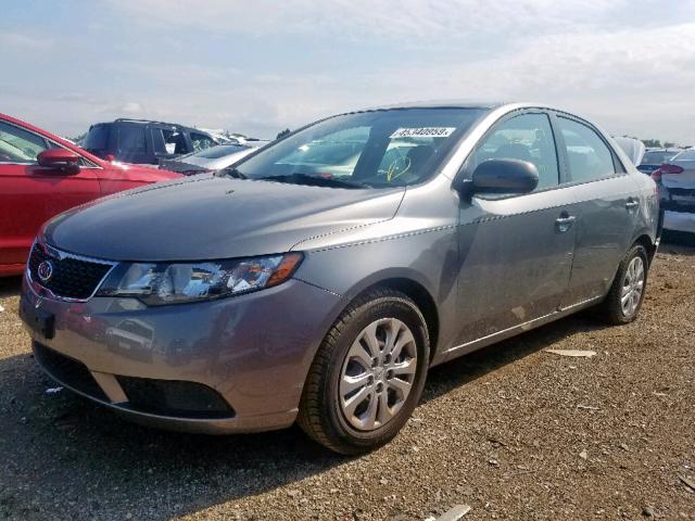 KNAFU4A29D5656791 - 2013 KIA FORTE EX GRAY photo 2