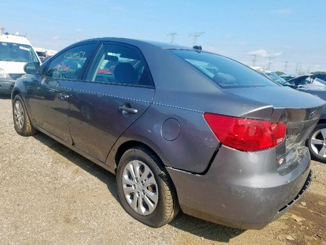 KNAFU4A29D5656791 - 2013 KIA FORTE EX GRAY photo 3