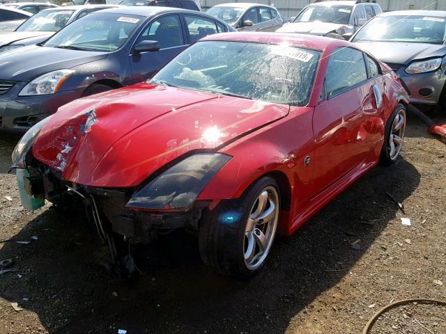 JN1AZ34E76M351980 - 2006 NISSAN 350Z COUPE RED photo 2