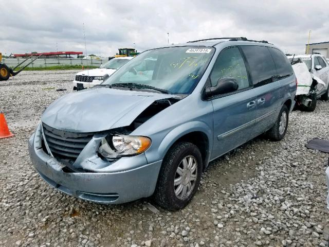 2A4GP54L16R753721 - 2006 CHRYSLER TOWN & COU BLUE photo 2