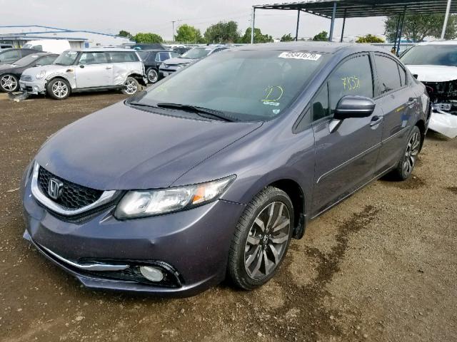 19XFB2F92EE050032 - 2014 HONDA CIVIC EXL Մոխրագույն լուսանկար 2