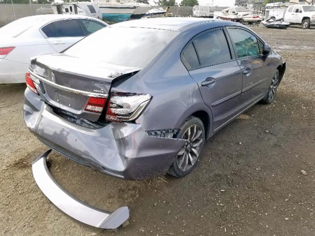 19XFB2F92EE050032 - 2014 HONDA CIVIC EXL Մոխրագույն լուսանկար 4