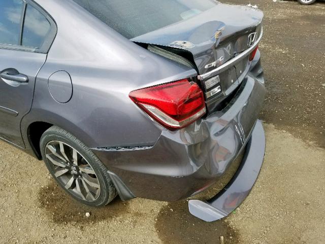 19XFB2F92EE050032 - 2014 HONDA CIVIC EXL Մոխրագույն լուսանկար 9