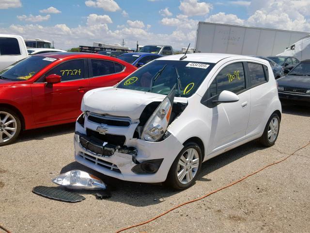 KL8CB6S92EC499887 - 2014 CHEVROLET SPARK LS WHITE photo 2