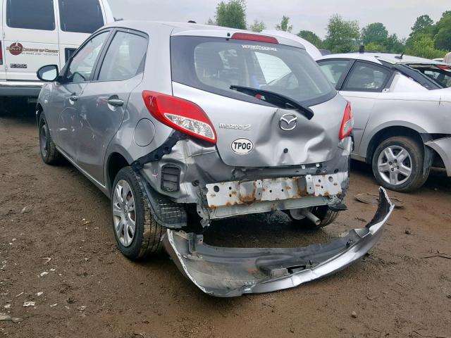 JM1DE1HY8B0109781 - 2011 MAZDA MAZDA2 SILVER photo 3