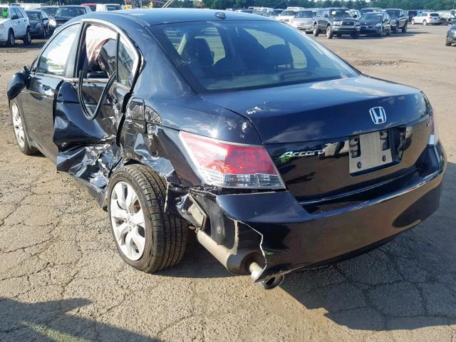 1HGCP36828A016862 - 2008 HONDA ACCORD EXL BLACK photo 3