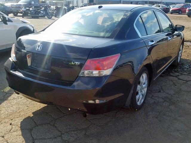 1HGCP36828A016862 - 2008 HONDA ACCORD EXL BLACK photo 4