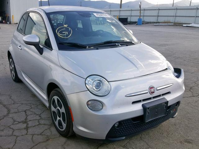 3C3CFFGE1ET266755 - 2014 FIAT 500 ELECTR SILVER photo 1