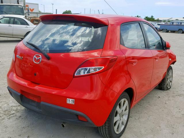 JM1DE1HZ6B0106855 - 2011 MAZDA MAZDA2 RED photo 4