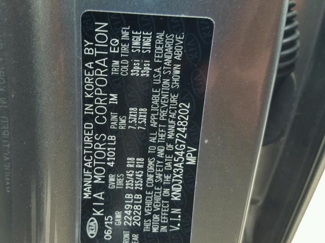 KNDJX3A54G7248202 - 2016 KIA SOUL ! Boz foto 10