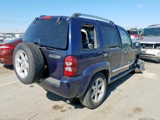 1J4GK58K06W114561 - 2006 JEEP LIBERTY LI BLUE photo 4