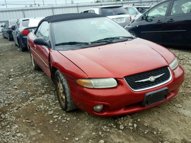 3C3EL55H6XT598296 - 1999 CHRYSLER SEBRING JX RED photo 1