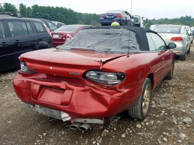 3C3EL55H6XT598296 - 1999 CHRYSLER SEBRING JX RED photo 4