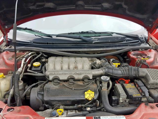 3C3EL55H6XT598296 - 1999 CHRYSLER SEBRING JX RED photo 7