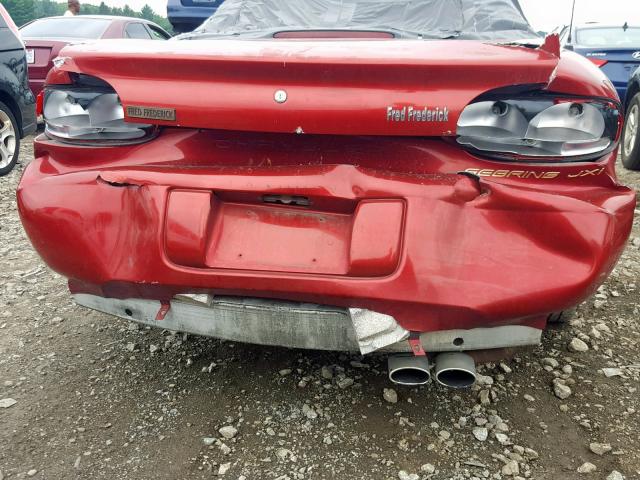 3C3EL55H6XT598296 - 1999 CHRYSLER SEBRING JX RED photo 9